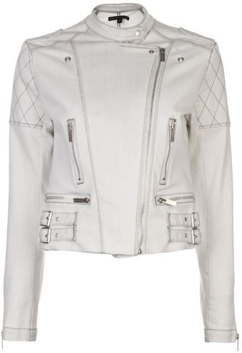 Christopher Kane Denim Moto Jacket - Lyst
