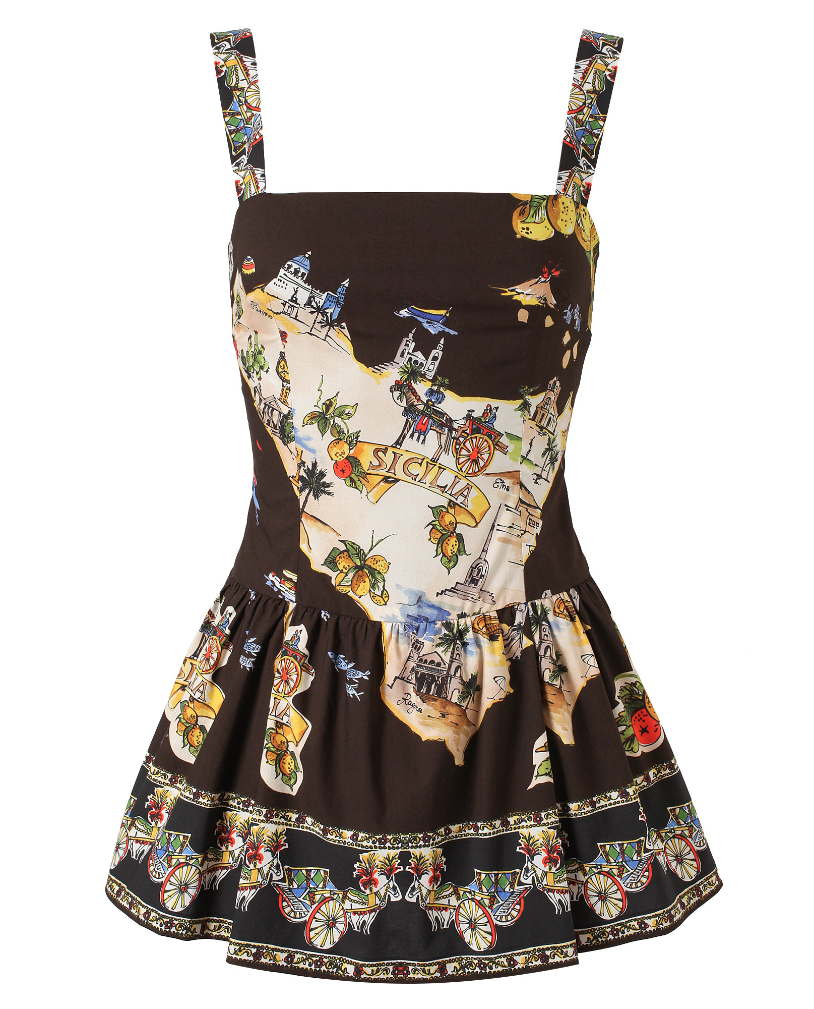 Dolce & Gabbana Sicilian Map Printed