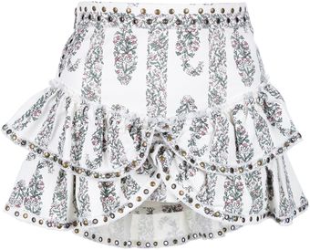 Isabel Marant Floral Ruffle Skirt - Lyst