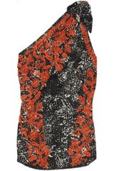 Isabel Marant One Shoulder Embroidered Cotton Top