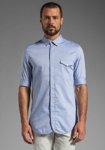 Kai Aakmann Short Sleeve Blocked Button Up - Lyst