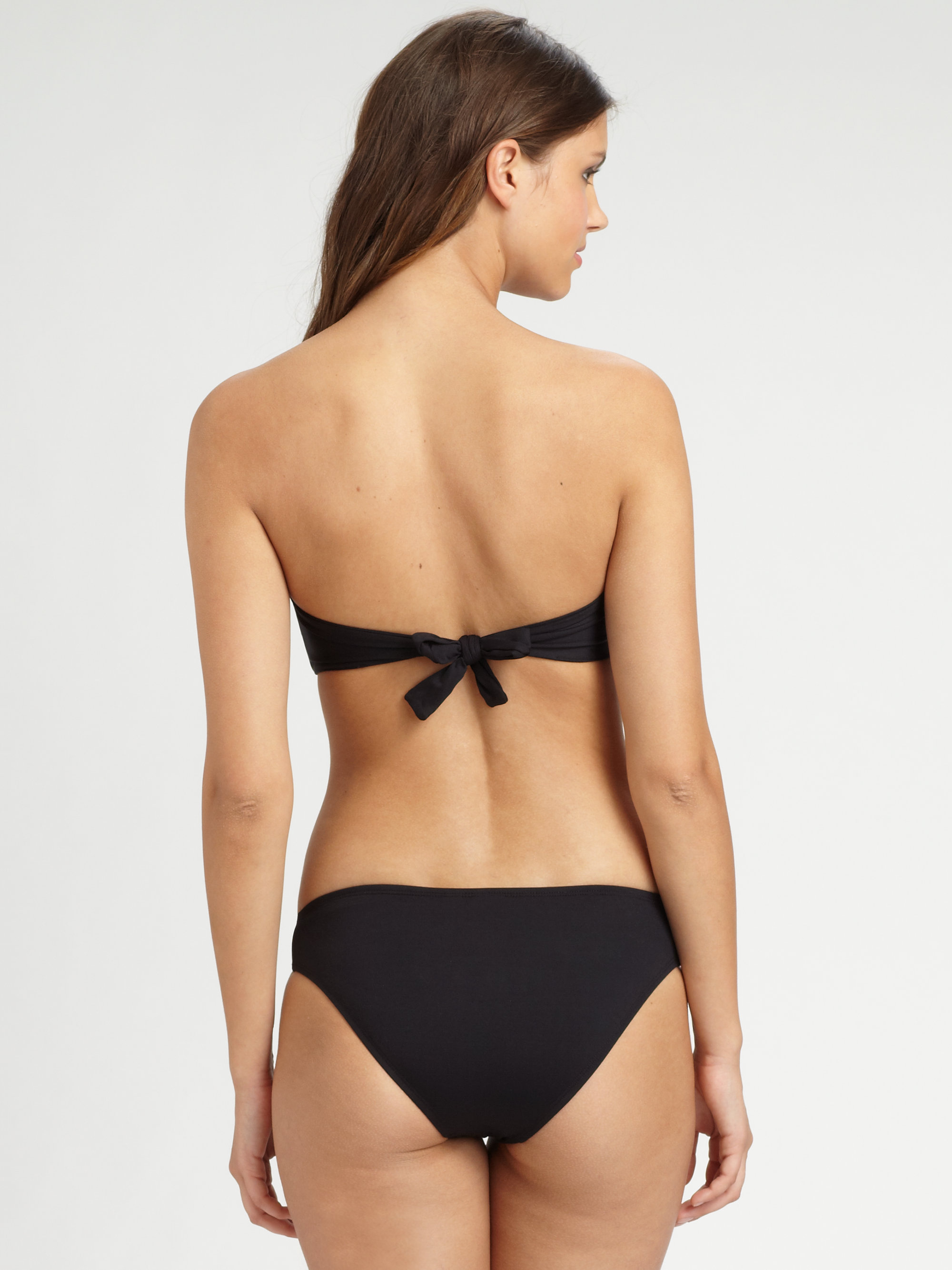 L Space Colorblock Neo Bandeau Bikini Top In Black Lyst