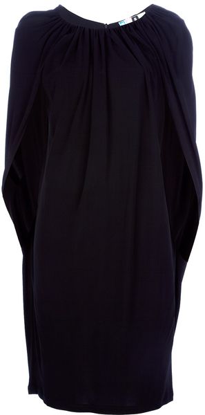 MSGM Caped Boxy Dress - Lyst