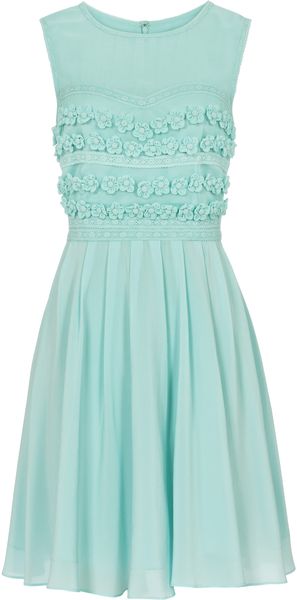 Reiss Lemine Floral Embroidered Dress - Lyst