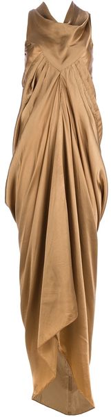 Rick Owens Gathered Evening Dress - Lyst