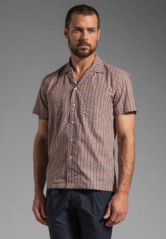 Sidian, Ersatz & Vanes Slim and Cropped Ss Shirt W Pockets in Blueredyellowblack - Lyst