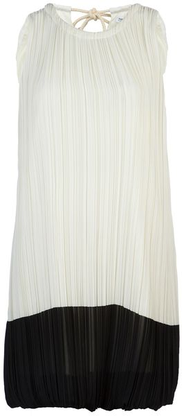 Sonia By Sonia Rykiel Sleeveless Bi-color Pleated Dress - Lyst