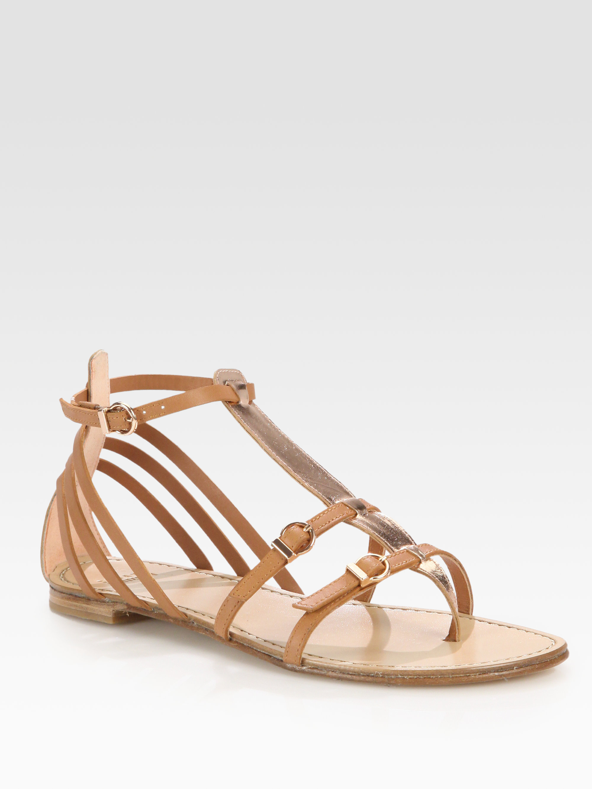 rose metallic sandals