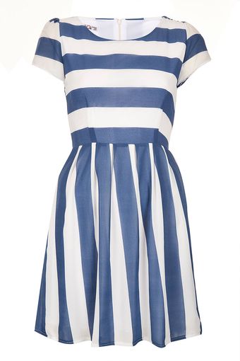 Topshop Stripe Dress  - Lyst