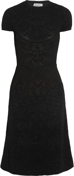 Valentino Stretch Knit Jacquard Dress - Lyst