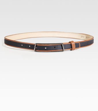 Akris Leather Trimmed Horsehair Belt - Lyst