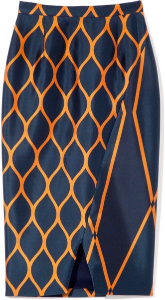 Bibhu Mohapatra Midnight Gold Mosaic Print Skirt - Lyst