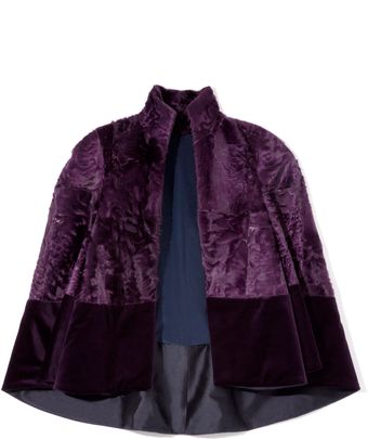 Bibhu Mohapatra Purple Chinese Lamb Cape - Lyst