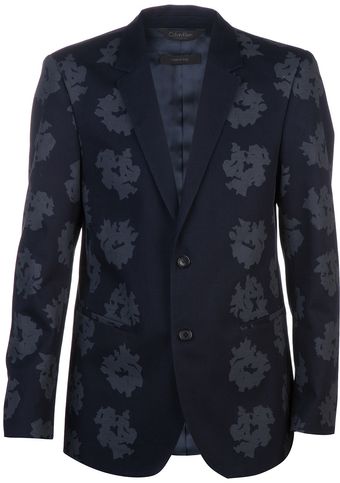 Calvin Klein Abstract Print Blazer - Lyst