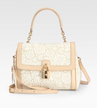Dolce & Gabbana Dolce Medium Lace Satchel - Lyst