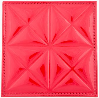 Gareth Pugh Red Patent Leather Embossed Credit Card Holder - Lyst