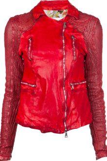 Giorgio Brato Perforated Biker Jacket - Lyst
