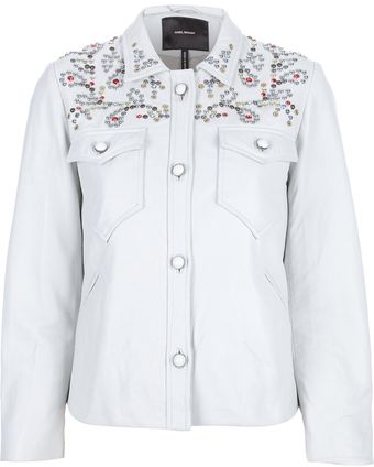 Isabel Marant Embellished Leather Jacket - Lyst