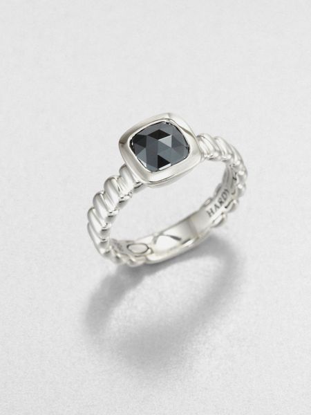 John Hardy Hematite and Sterling Silver Ring in Silver John Hardy Hematite and Sterling Silver Ring in Silver