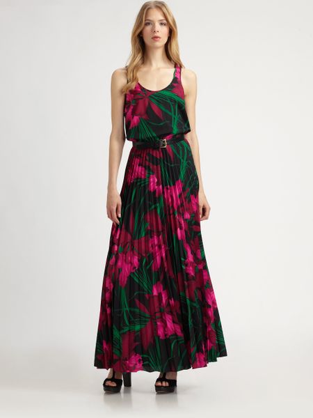 Michael Michael Kors Maxi Tank Dress in Floral (peony)