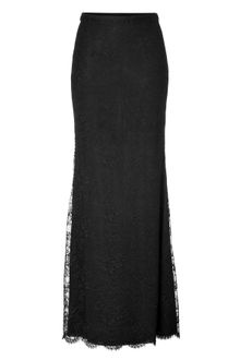 Emilio Pucci Lace Maxi Skirt in Black - Lyst
