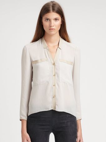 Helmut Lang Washed Crepe Shirt - Lyst