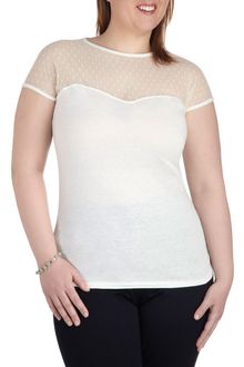 ModCloth The Answer Is Sheer Top in Ivory Plus Size - Lyst