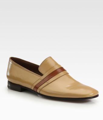 Prada Bicolored Banded Loafers - Lyst