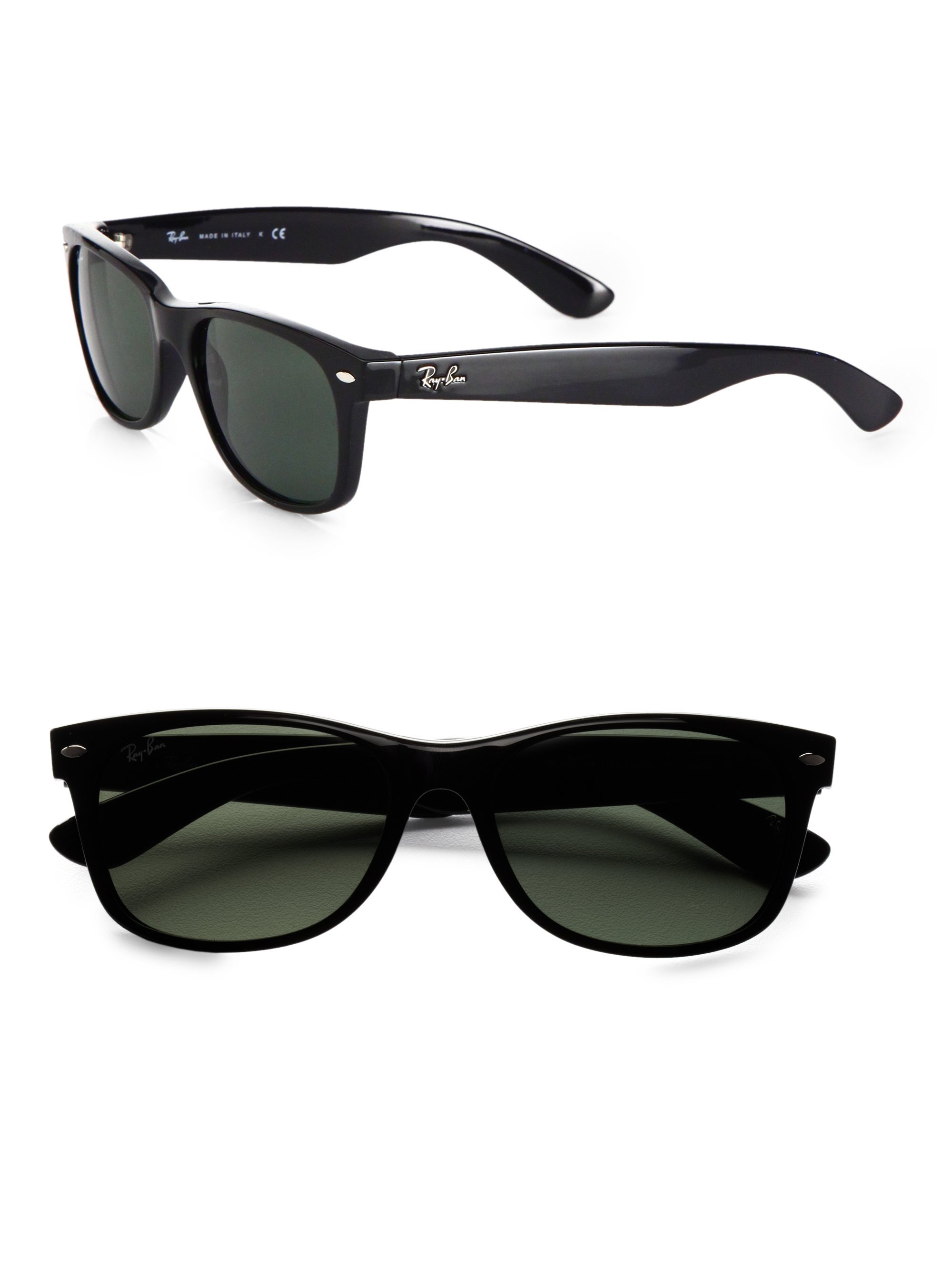 Ray Ban New Wayfarer Sunglasses In Black For Men Lyst