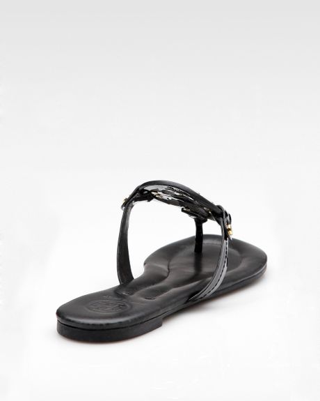 tory burch black flat sandals