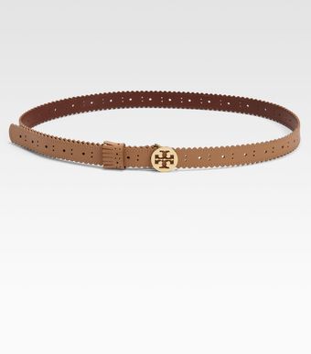 Tory Burch Spectator Scalloped Leather Belt - Lyst