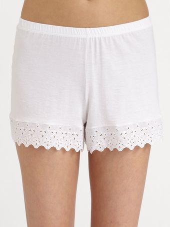 Cosabella Eyelettrimmed Knit Boxers - Lyst