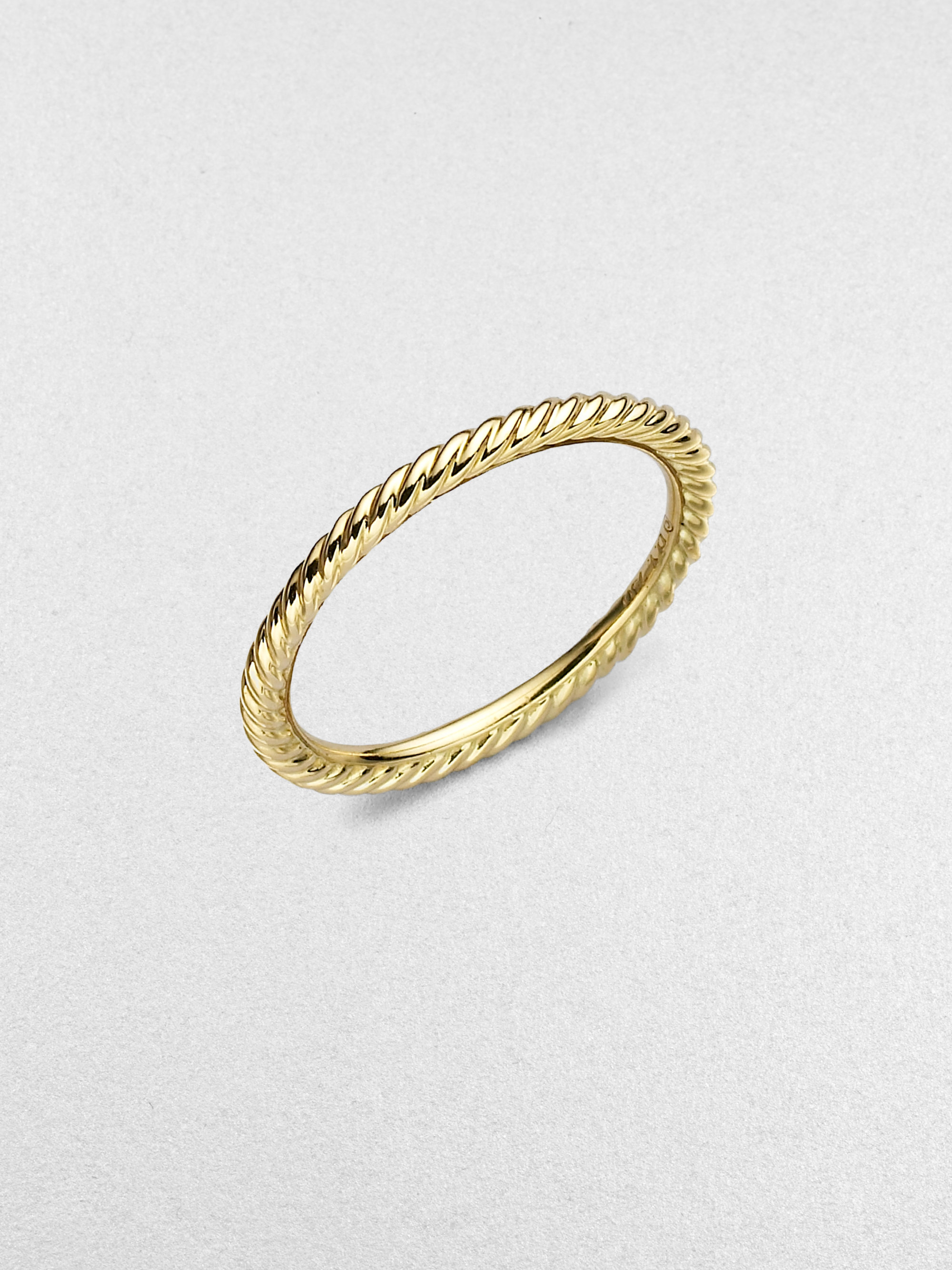 David Yurman 18k Gold Stackable Ring in Gold Lyst