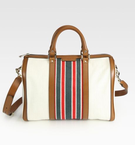 Gucci Vintage Web Boston Bag in Brown (multi) | Lyst