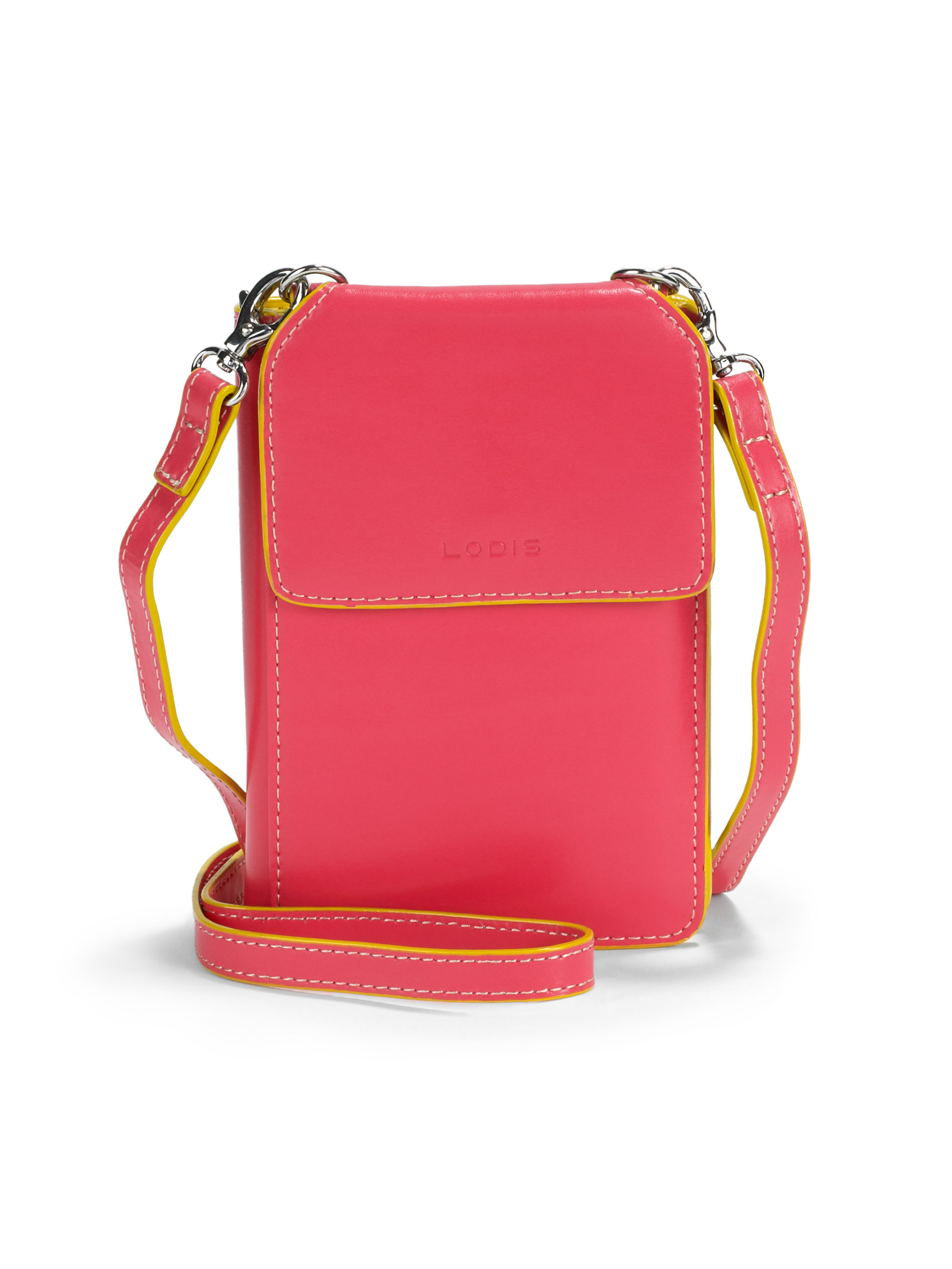 Lodis Audrey Olive Phone Crossbody Bag in Pink (guava) Lyst