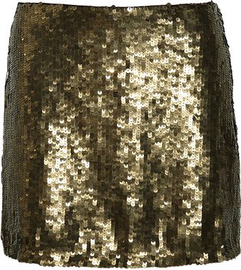 Milly Classic Sequined Georgette Mini Skirt - Lyst