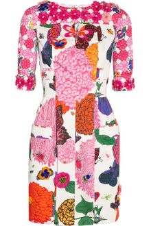 Moschino Printed Cottonblend Mini Dress - Lyst