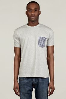 Comme Des Garçons Mens Check Pocket Tshirt - Lyst