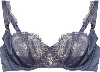 Elle Macpherson Obsidian Gloria Underwired Stretch-Satin and Lace Bra - Lyst
