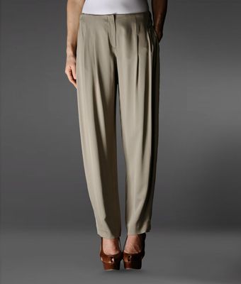 Emporio Armani Pants with Tucks - Lyst