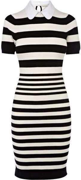 Karen Millen Stripe Knit Collection Dress - Lyst