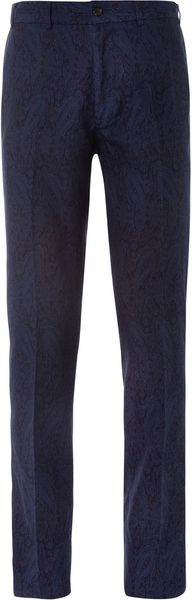 Our Legacy Slimfit Paisley jacquard Cotton Trousers - Lyst