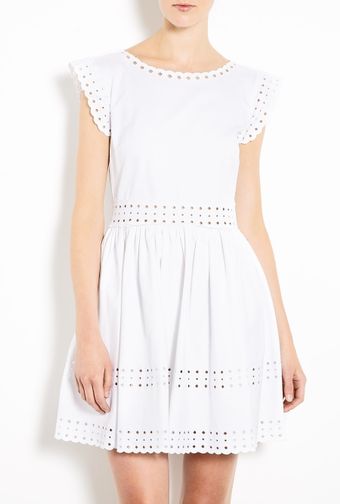 Buraco RED Valentino Vestido Dia perfurado Algodão - Lyst
