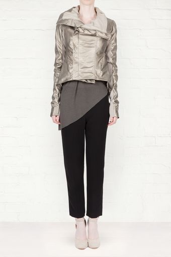 Rick Owens Metallic Naska Leather Biker Jacket - Lyst