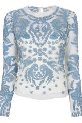 Temperley London Embroidered Sheer Blouse