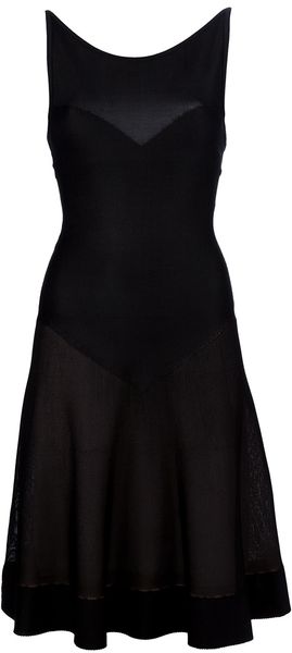 Alaïa Semisheer Panel Dress - Lyst