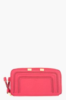 Chloé Peony Red Leather Marcie Long Zipped Wallet - Lyst