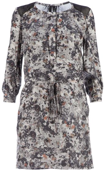 Edun Blotchy Print Shift Dress - Lyst