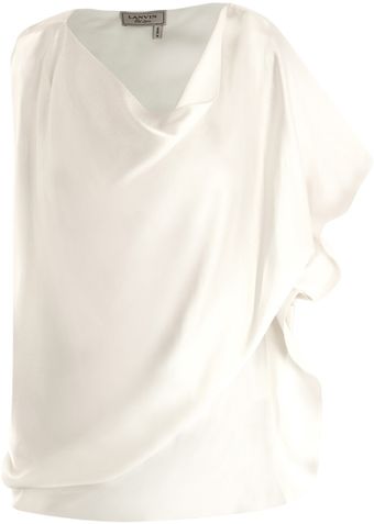 Lanvin Draped Side Blouse - Lyst