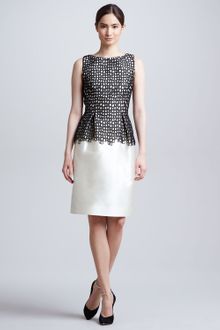 Lela Rose Lacebodice Sheath Dress - Lyst